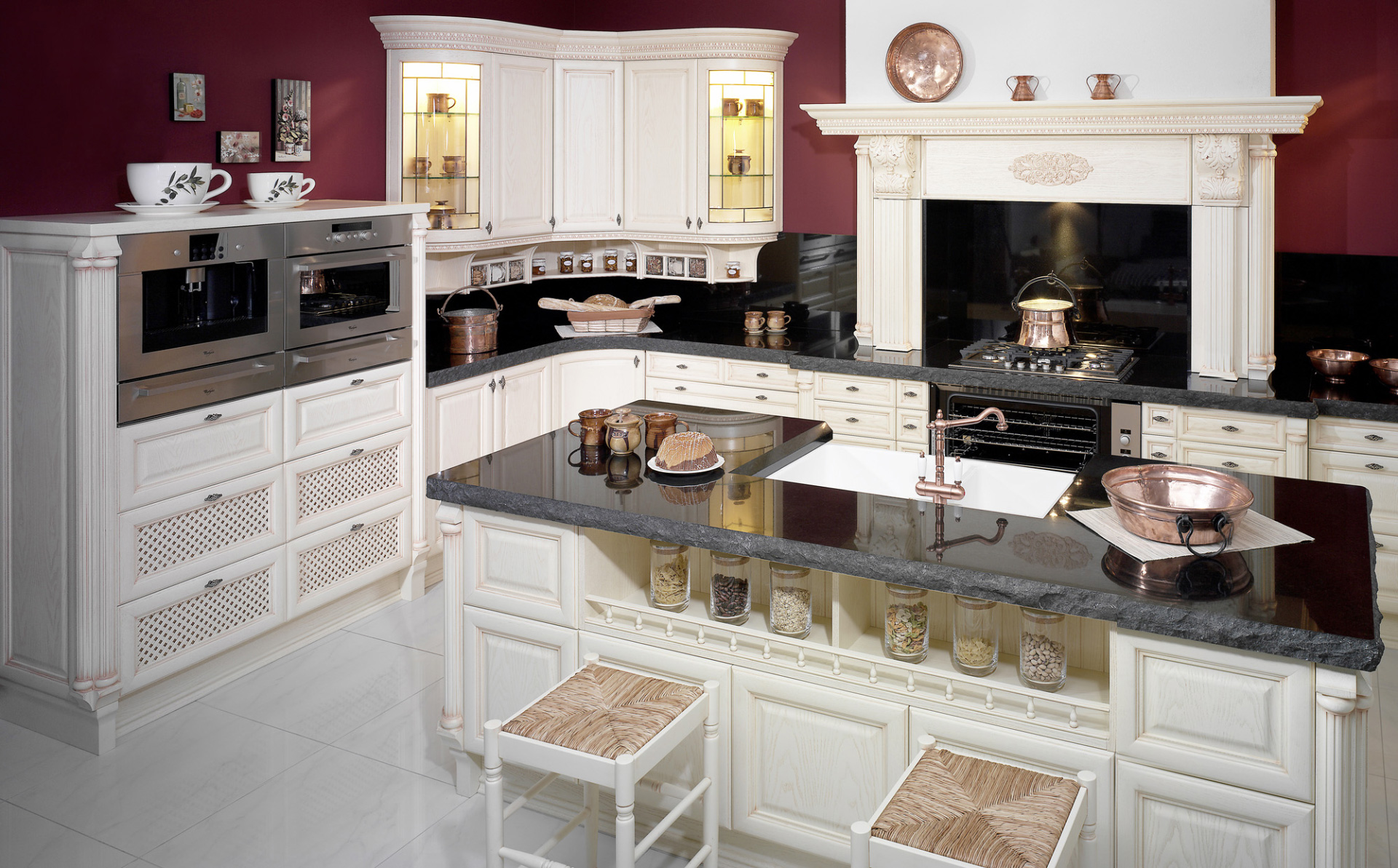 Rustikálna kuchyňa Hanák v prevedení dyha jaseň drásaný biely